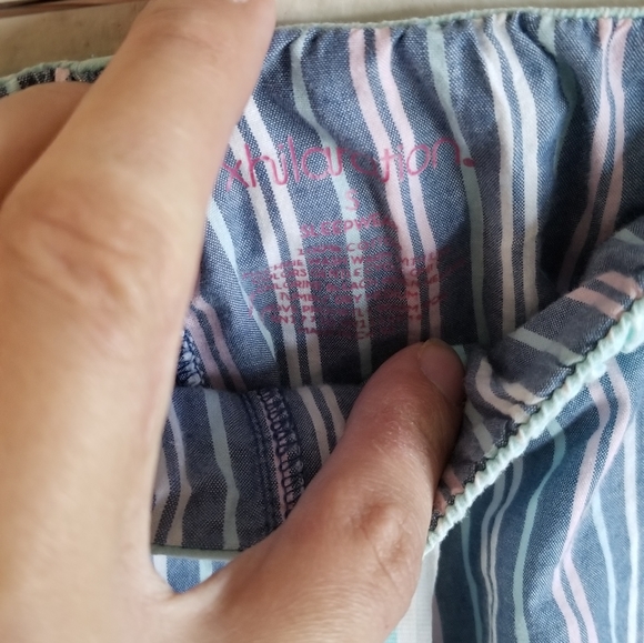 Juniors Lounge Short Pajama Stripes Ruffles Bundle - Picture 3 of 4